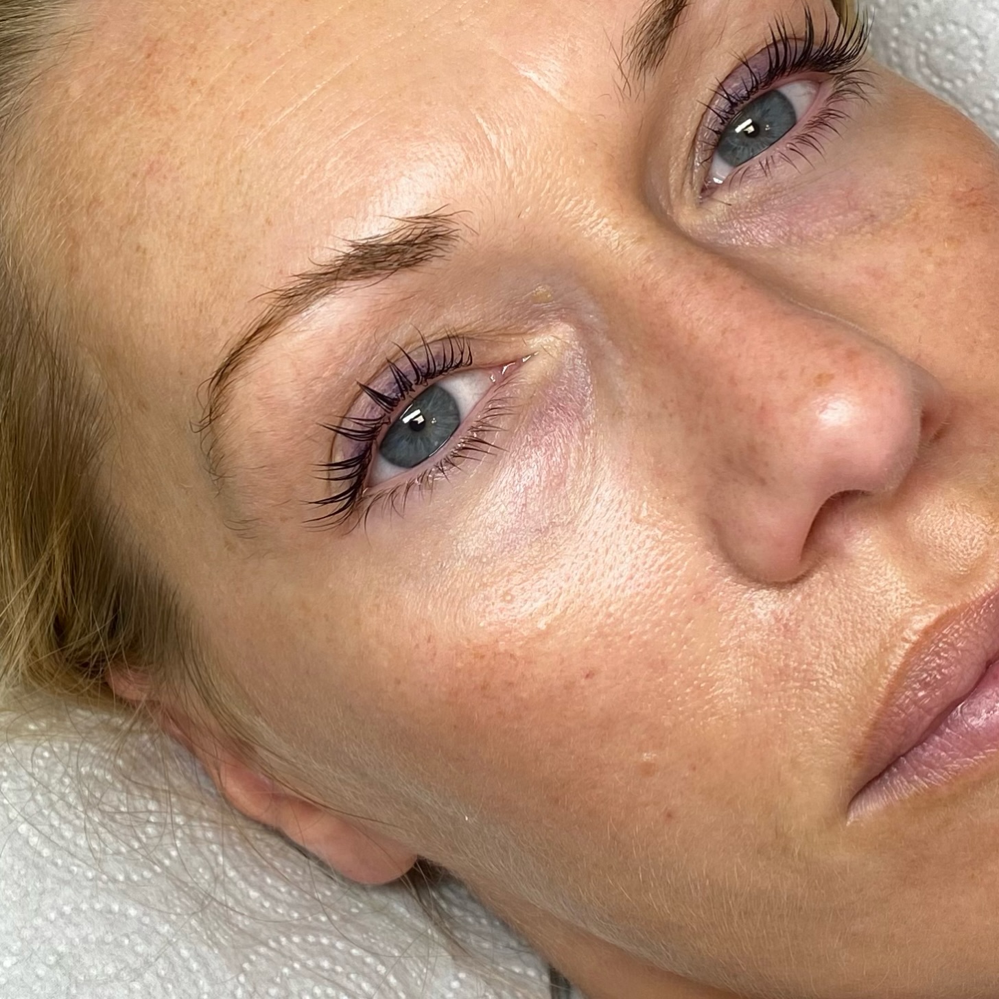 Korean lash lift on natural lashes